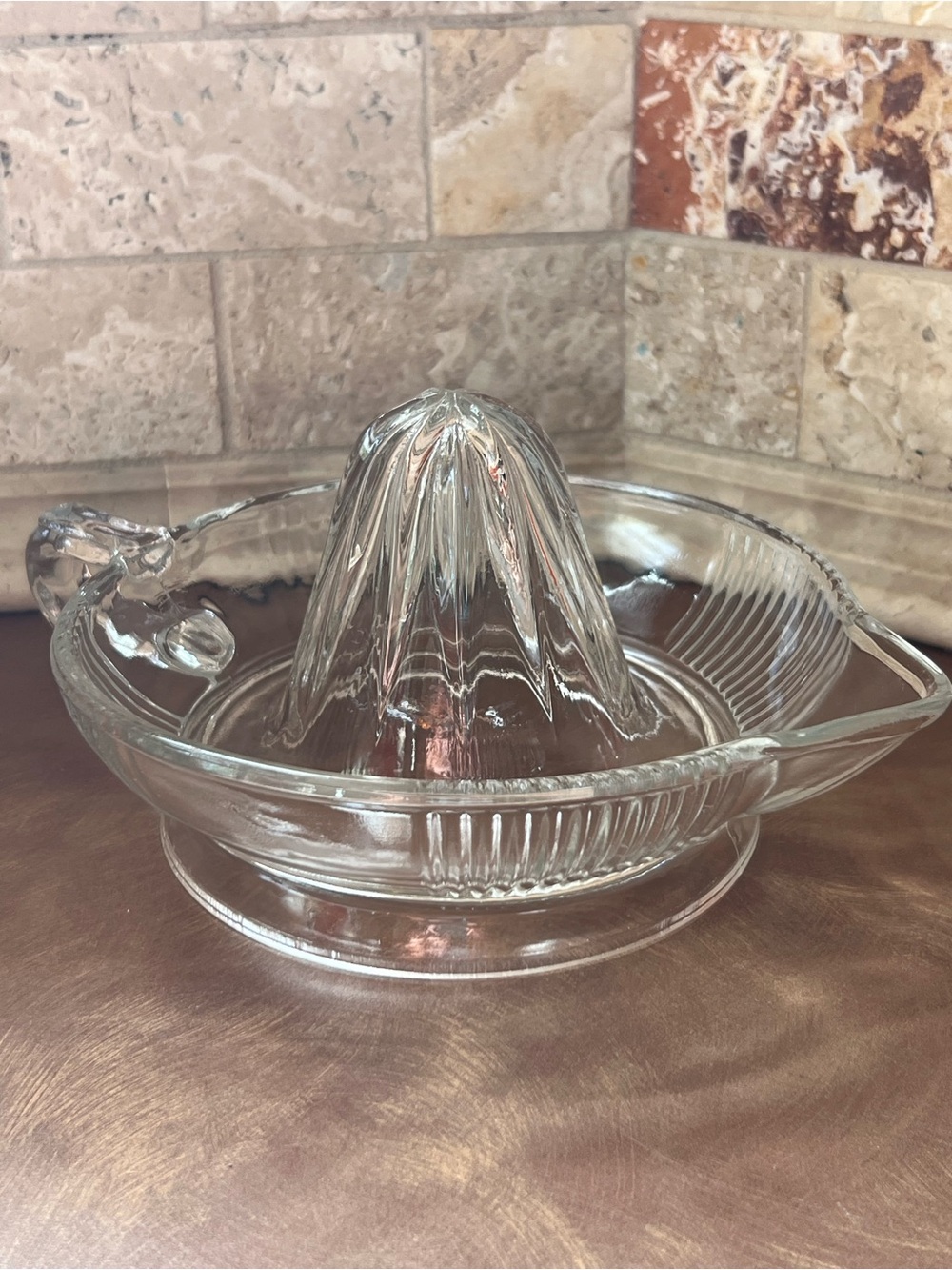Vintage Glass Citrus Juicer /Reamer, Clear , Used